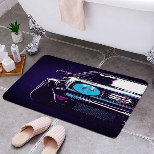 RETRO RACING CAR Carpet Areas Rug Non-slip Floor Mat Rug 3D Printing Living Room Bedroom Door Mat Home Decoration