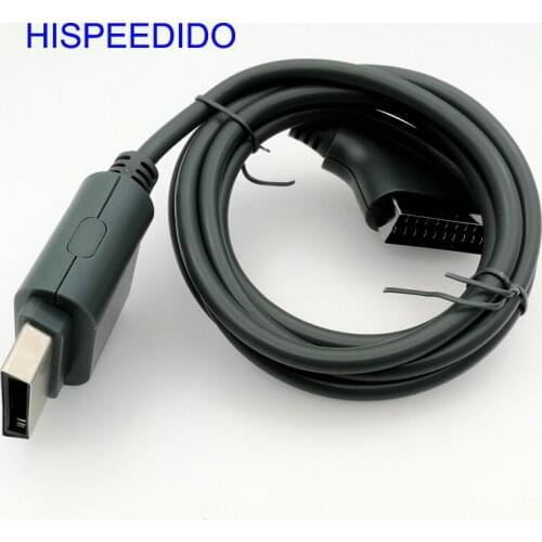 HISPEEDIDO 1.8m 6ft Hot 1.8m RGB Scart Video HD TV AV Cable For XBOX 360 Version High Quality & Wholesales