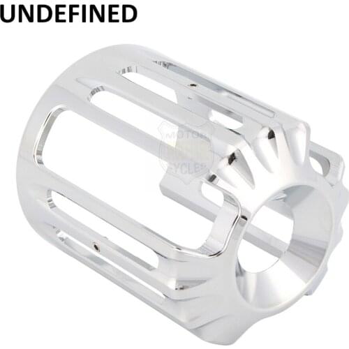 Chrome Motorcycle Fuel Filter Cover Aluminum CNC Cut Oil Filter Cover For Harley Sportster Dyna Fatboy FXSB FLST FXD Motocross