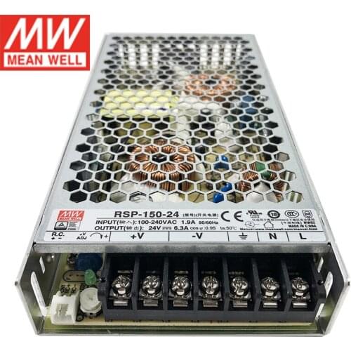 MEAN WELL RSP-150-24 Switching Power Supply 110V/220V AC to 24V DC 6.3A 150W pfc Meanwell Transformer replace of SP-150-24