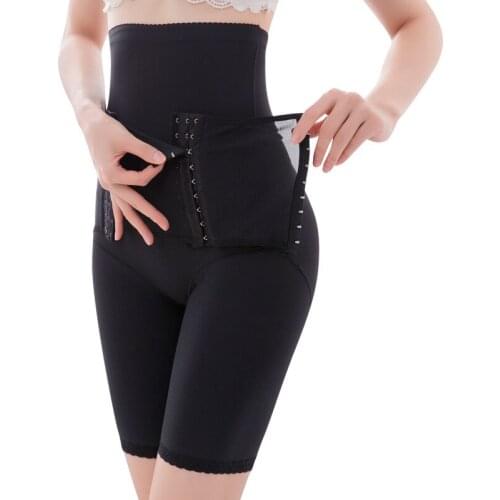 2020women high waist panty hook eye waist Colombian girdle butt lifter Soft silky panties postpartum body shaper fat burn Shorts