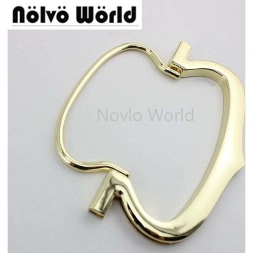 2-10-20 pieces 13.8X11.5cm Light gold NEW Craft Purses Handbags Bags Handle popular handles for Handmade bags,metal Purse Bag