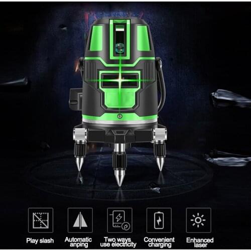 Cross Lines Laser Level 360 Self-Leveling 2/3/5 Lines Green Laser Leveler 635nm Horizontal Vertical Cross Line Indoor Outdoor