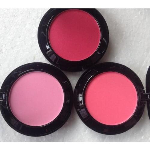 La mei la Spotlight Brush Soft Pressed Natural Face Blush Powder Blusher Palette Makeup with Mirror Brush 6g 12 Color can Choose