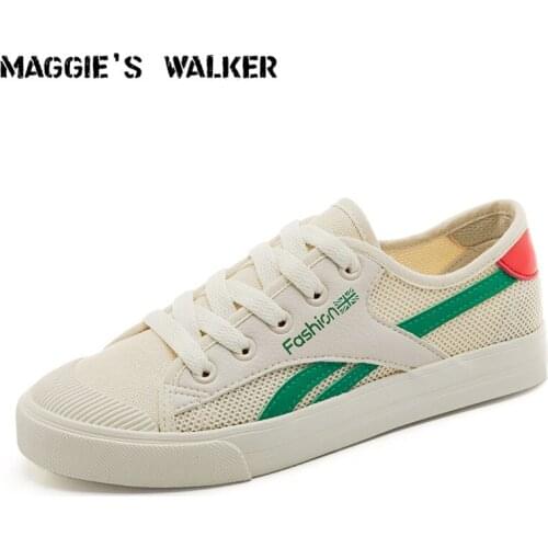 Maggies Walker Women Fashion Lacing Casual Canvas Shoes Mesh Platform Canvas Summer Loafers Size 35~40