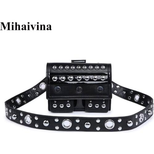 Mihaivina Vintage Waist Bags Packs For Women Steampunk Bag Steam Punk Retro Rock Fanny Packs Goth Shoulder Women Men leg bag