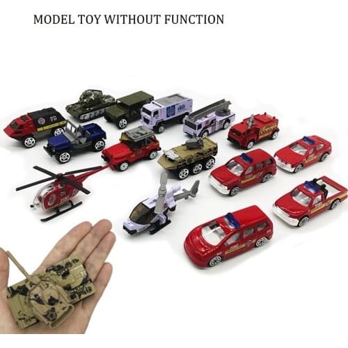 Simulation Exquisite Alloy Car Toy Metal DIE-CAST Vehicle Model Collection Gift For Kid Small Truck Fireman Jeep Tank Police Car