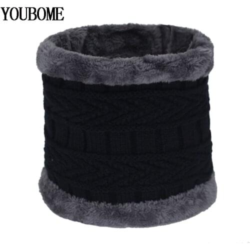 Fashion Women Winter Scarf Men Shawl Winter Knitted Scarves For Man O Neck Snood Warp Collar Warm Solid Female Wool Male Scarves