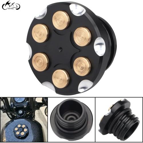 Motorcycle Aluminum Fuel Gas Tank Oil Cap Cover Kit For Harley Dyna Wide Glide FXDWG Fat Bob FXDF Road King Sportster 1996-Up