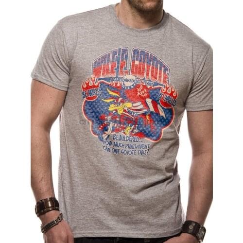 Looney Tunes Official Wile E Coyote Acme Daredevil Grey Mens T-shirt summer o neck tee free shipping cheap tee 2019 hot tees