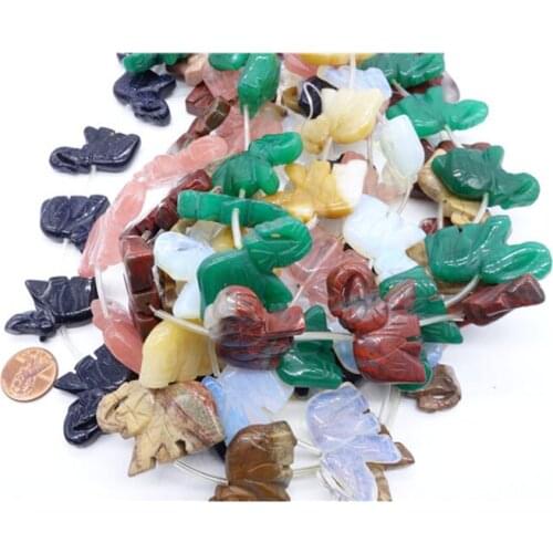 Wholesale 12pcs/lot Summer Hot Style Natural Stone Semi-Precious Little Elephant Shape DIY Jewelry Pendant Necklaces Multicolor
