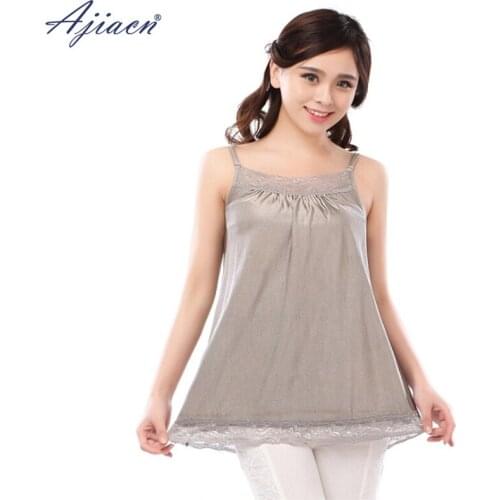 Genuine anti-electromagnetic radiation maternity camisole Office worker computer EMF shielding 100% silver fiber camisole