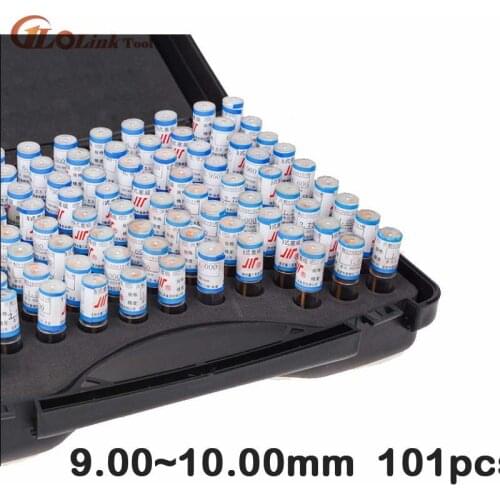 1.00~2.00mm~3.00mm~4.00~10mmPrecision Steel Pin Gauge step 0.01mm Smooth Plug Gauge Hole Gauge set pin Measuring Tool,101pcs/lot