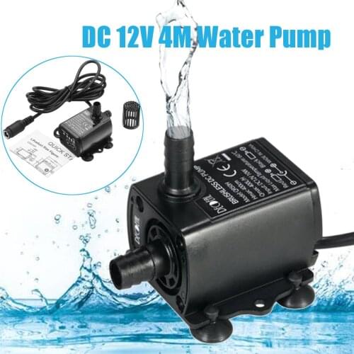 QR50H DC 12V 4M Water Pump 10W 400L/H Flow Rate Brushless Motor Submersible Pump