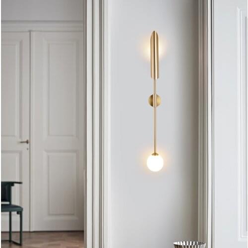 Home Decoration Modern Led Wall Lamp Nordic Glass Lamp Ball Indoor Lighting Living Room Bedroom Night Table Porch Light Fixture