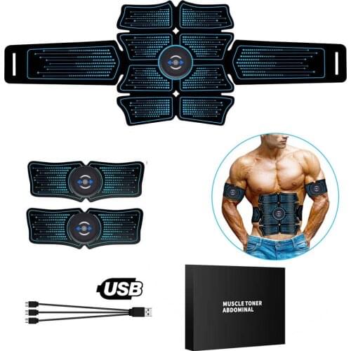 Abdominal Muscle Stimulator Trainer EMS Abs Fitness Equipment Training Gear Muscles Electrostimulator Toner Gym Exercise At Home