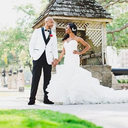 Wedding Bridegroom White Suits for Mens Costume Homme Suits Man Blazer Groom Tuxedo 2 Pieces Slim Fit Terno Masculino Prom Party