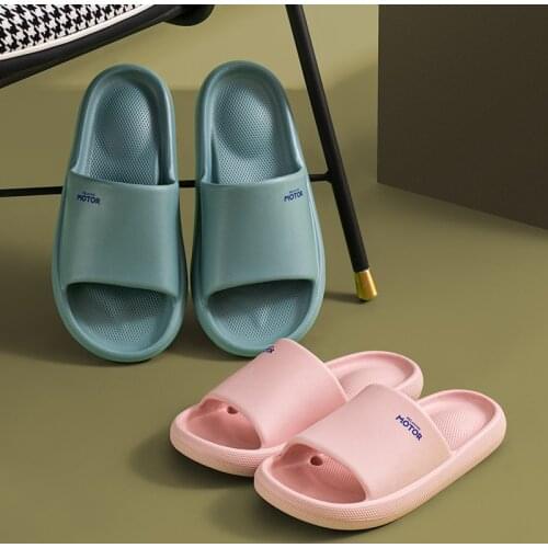 Slippers Women Thick-soled Slippers Home Indoor Couple Bathroom Bath Soft-soled Silent Slippers mens shoes