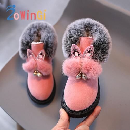 Size 21 -30 Winter Warm Snow Boots for Children Casual Shoes Girls Martin Boots Baby Toddler Shoes Kids Warm Short Boots