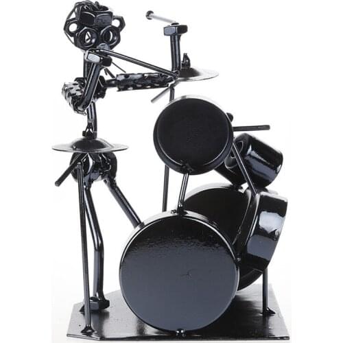 1pcs Home Decoration Accessories Musician Drum Metal Art Decoration Wedding Desktop Study Porch Soft Decoration Home Gift ZPJ058