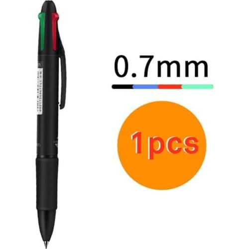 1pcs Ballpoint Pen Student Stationery Pressed Ballpoint Pen 4 Color Plastic Ball Pen School Student Office Push Writing Pens Sta