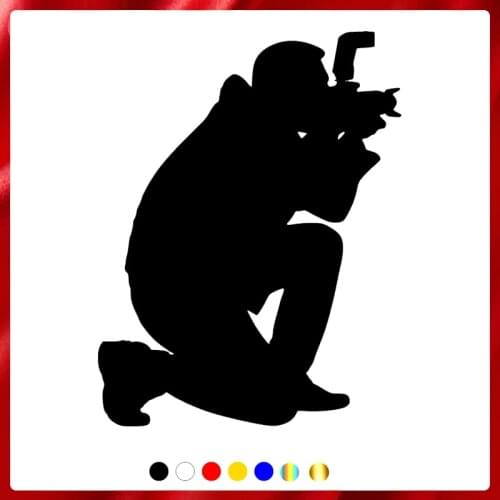 40485# Die-Cut Vinyl Decal Photographer Car Sticker Waterproof Auto Decors on Car Body Bumper Rear Window
