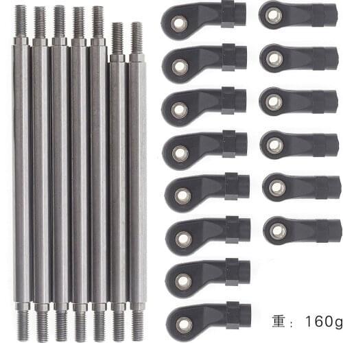 7PCS Full Car Connecting Rod Kit for Redcat Gen8M4 (6mm Stainless Steel)