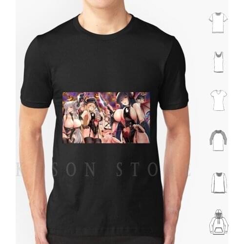 Azur Lane Fan Banner T Shirt Diy Big Size Cotton Azur Lane Anime Azur Lane Atago Manga Akagi Enterprise Waifu Azur Lane