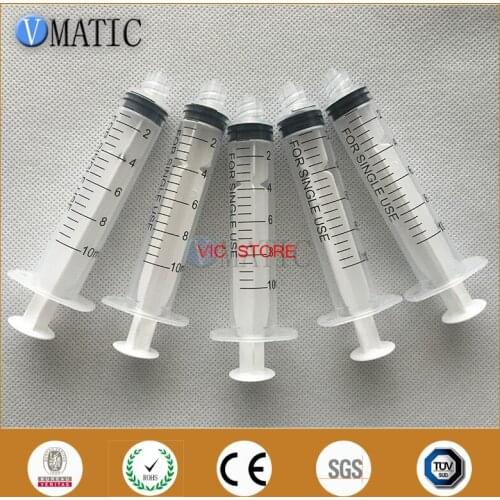 Free Shipping 20Pcs 10ml/cc Dispensing Plastic Liquid Dispenser Manual Syringe