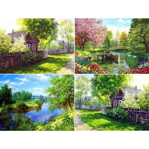 AMY-5D DIY Landscape Diamond Embroidery, Square Drill / Round Drill Painting, Cross Stitch, Home Mosaic Decoration