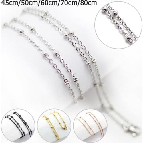 Melone 3mm Width 316 Stainless Steel Chain Necklace For Pendant Jewelry Diffuser Locket Chains For Women Men Jewelry 10pcs