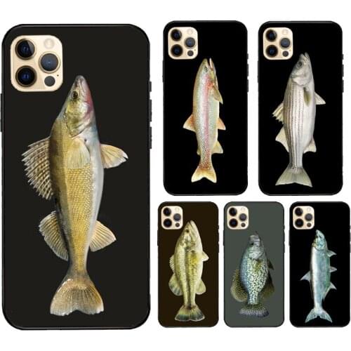 Bass Fish Art For iPhone 12 Pro Max mini Case For iPhone 11 Pro Max XS X SE 2020 7 8 Plus XR Cover