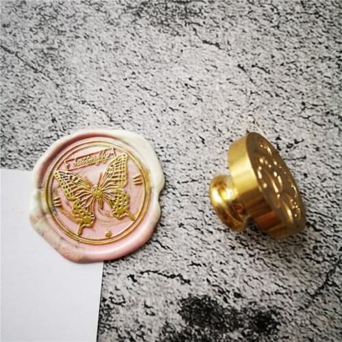 Butterfly Sealing stamps Retro Wood Stamp Wax Seal Stamp Wedding Decorative sealing Stamp wax seals for wedding envelop seal