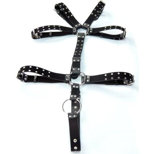 For Couples Queen Sex Games Sex Training AV Game Props Black Leather Male Full Body Costume Sex Toy New Sex Shop BD012