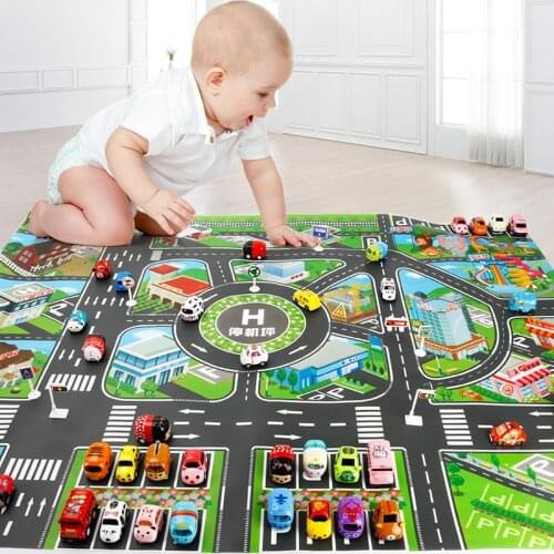 Way to play Road Mat Children Traffic Car Map Boy Girls Educational Toy Road Carpet For Baby Mats Cartoon City Rug Kids Toys