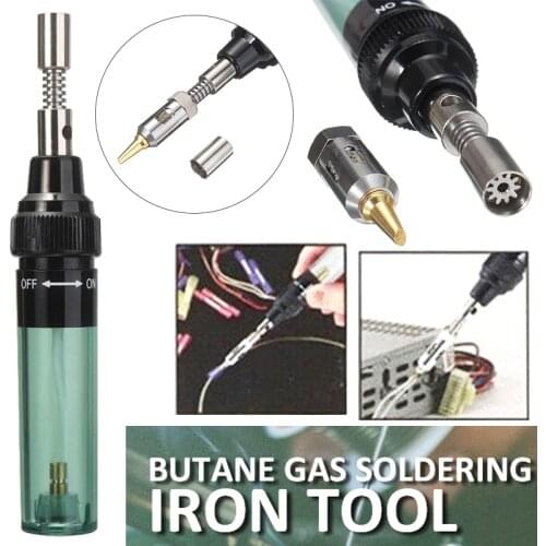 1set Butane Gas Soldering Iron Welding Irons Welding Pen Burner Blow Torch Gas Butane Cordless Welding Burner Tool