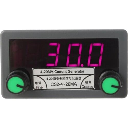 DC 7-30V 4-20mA Digital Current Analog Signal Generator Coarse/Fine Tuning Constant Current Output Measuring Tools