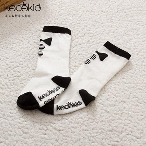Kacakid Gentleman Kids Baby Boys Knee High Casual Boetie Pattern Cotton Floor Anti Slip Socks