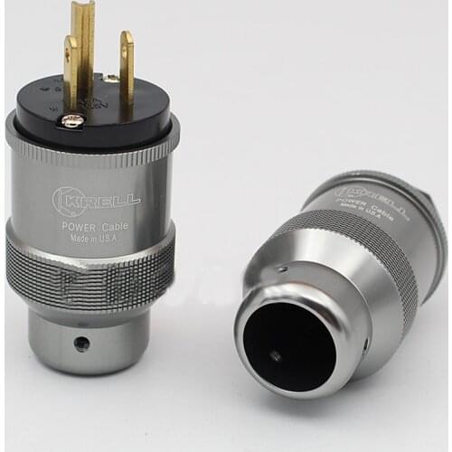 KRELL Aluminum Alloy US Version Power Plug IEC Cord - DIY HIFI Audio Cable Adapter