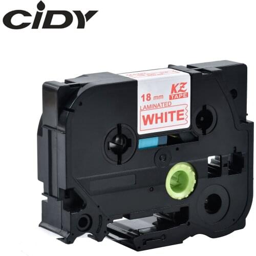 CIDY TZe 242 TZ 242 Tze242 Tz242 20pcs red on white tze compatible laminated tape for brother label printers