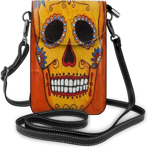 Mexican Skull Shoulder Bag School Leather Women Bags Female Fashion Aesthetic Purse
