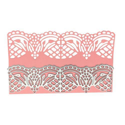 Lace Strip Flower Frame Metal Cutting Dies Embossing Template Stencil for DIY Scrapbooking Paper Card Album Craft Decoration