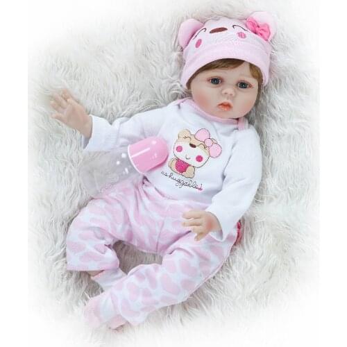 NPK Baby girl Dolls soft Silicone Boneca Reborn Brinquedos Bonecas bebes reborn childrens day gifts toys bed time plamates