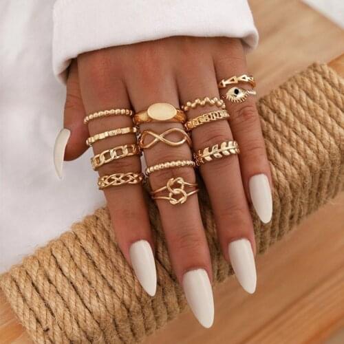 Women Rings Set Anillos Mujer Bague Couple Bagues Anillo Bohemian Jewellery Slytherin Accessories Couple Gift Sygnety