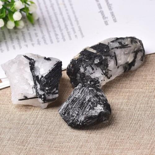 Wholesale Natural Black Tourmaline Crystal Rough Original Mineral Specimen Home Decoration Raw Crystals Quartz Crystal Gift