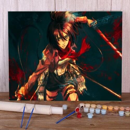 Portrait Worth A Hundred Soldiers Coloring By Numbers Painting Set Acrylic Paints 40*50 Canvas s Loft Wholesale