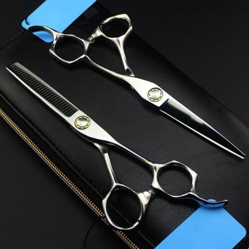 Professional japan 440c steel 6 '' Bearing cut hair scissors cutting barber makas haircut thinning shears hairdressing scissors