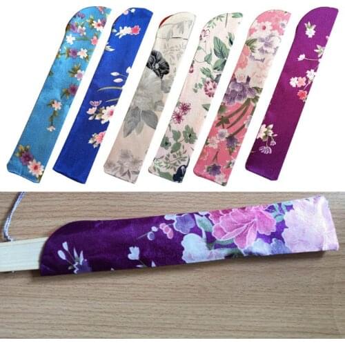 1 Pc Elegant Folding Hand Fan Bag Holder Dustproof Protector Pouch Case Cover Wedding Party Home Decoration Accessories
