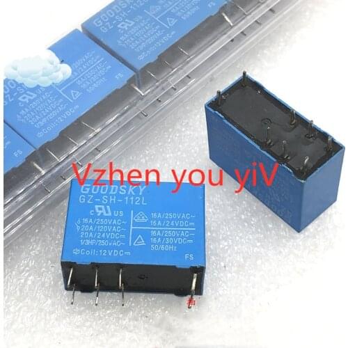 5-50pcs Relay for GOODSKY GZ-SH-112L 12VDC 8-pin new DC12V 16A one on one off