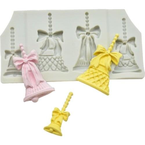 Christmas Bells Silicone Cake Mold Chocolate Candy Cookie Cake Decorating Tools DIY Baking Fondant Food Grade Soap Moulds Party